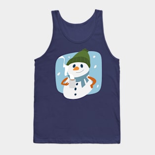 Snowman and Coffee Tank Top